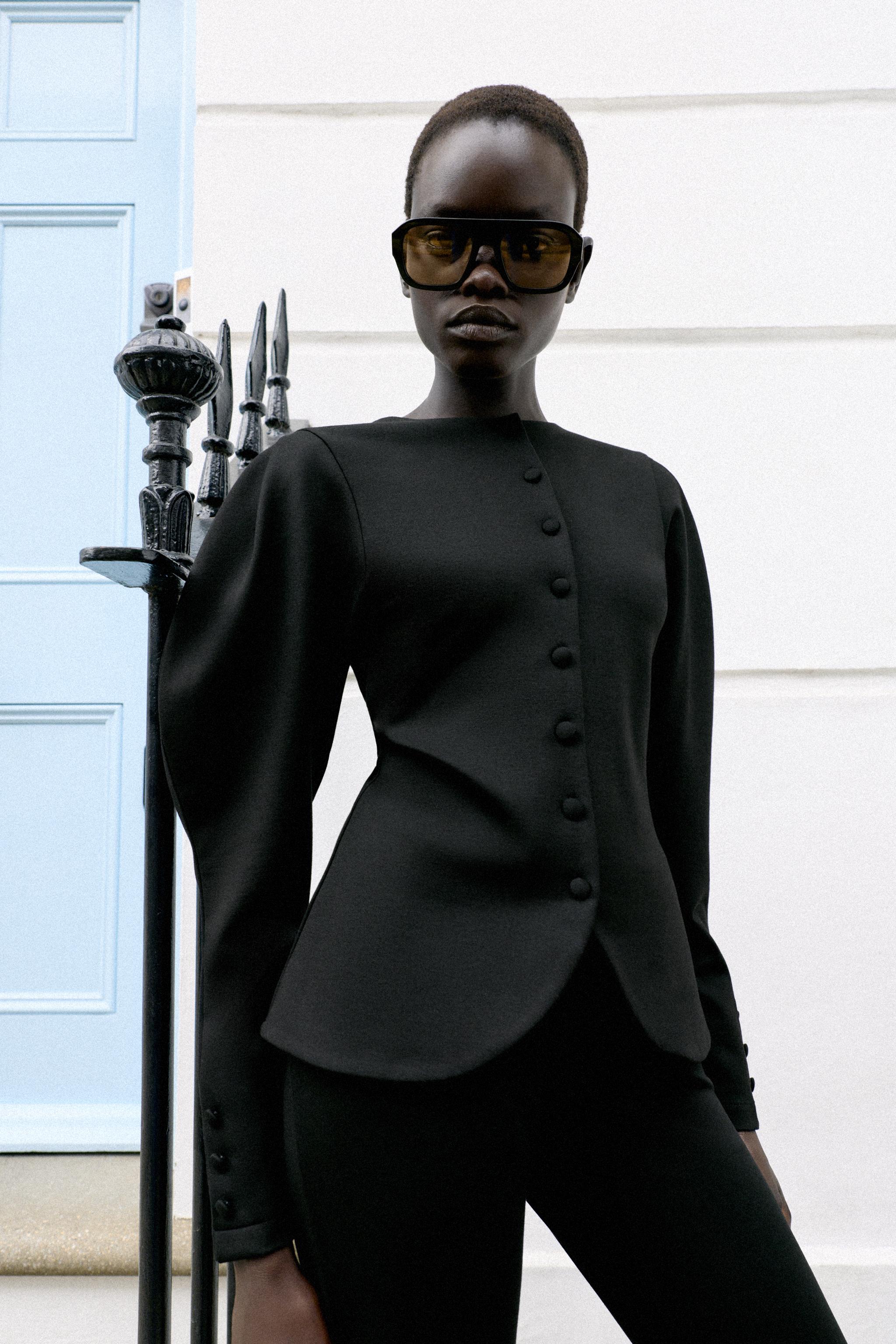 VESTE À BOUTONS EN INTERLOCK